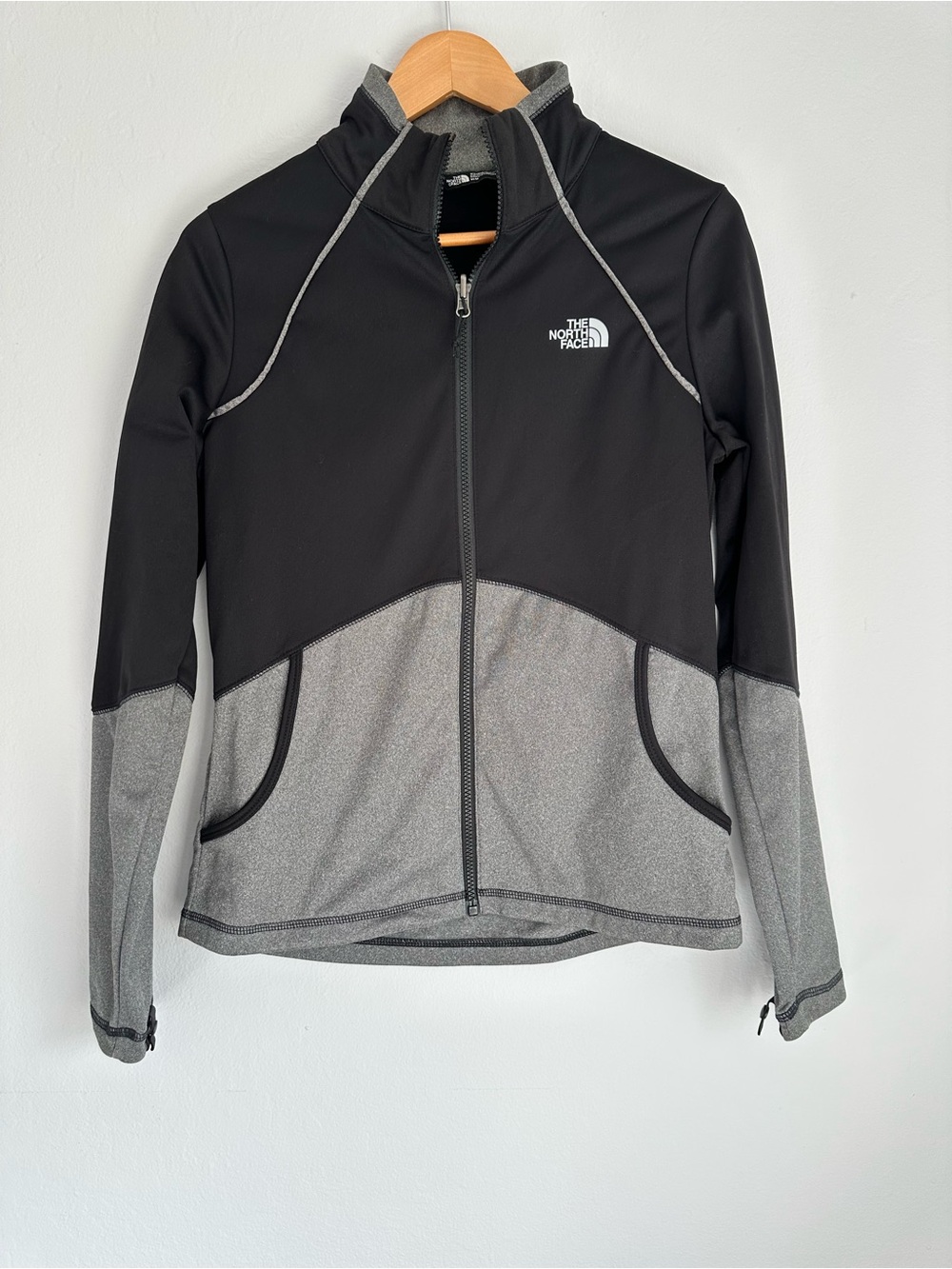 The North Face Black and Gray Two-Tone Zip Jacket